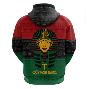 Personalized Pharaoh In Pan-African Colors Hoodie Ancient Egypt - Afroprintwear