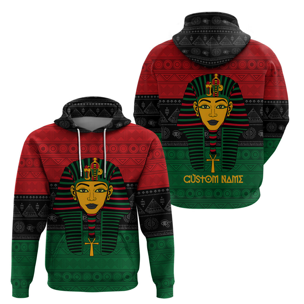 Personalized Pharaoh In Pan-African Colors Hoodie Ancient Egypt - Afroprintwear