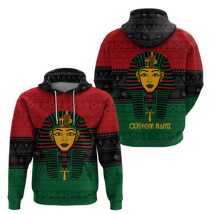 Personalized Pharaoh In Pan-African Colors Hoodie Ancient Egypt - Afroprintwear