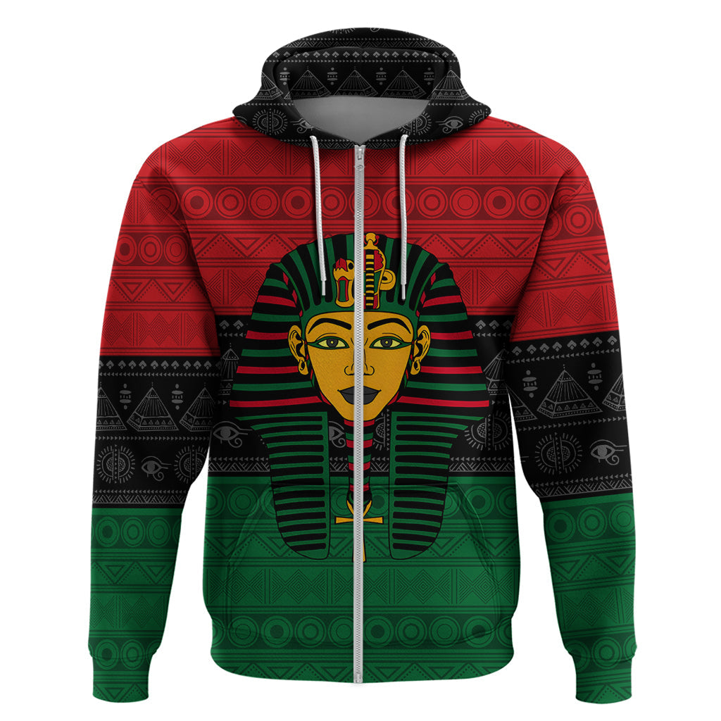 Personalized Pharaoh In Pan-African Colors Hoodie Ancient Egypt - Afroprintwear