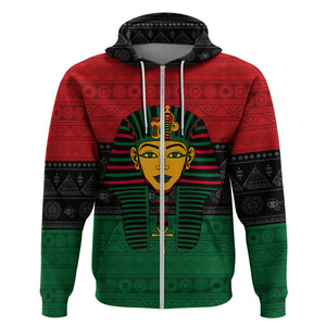 Personalized Pharaoh In Pan-African Colors Hoodie Ancient Egypt - Afroprintwear