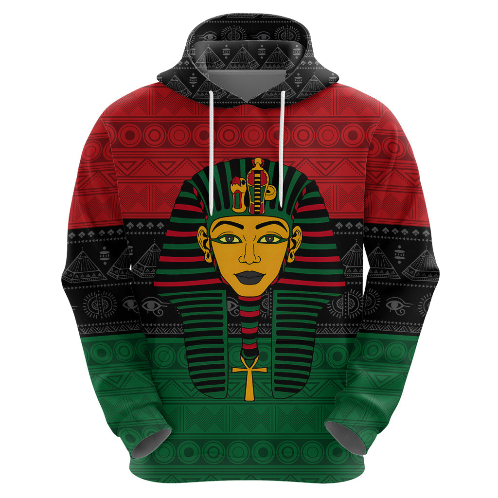 Personalized Pharaoh In Pan-African Colors Hoodie Ancient Egypt - Afroprintwear
