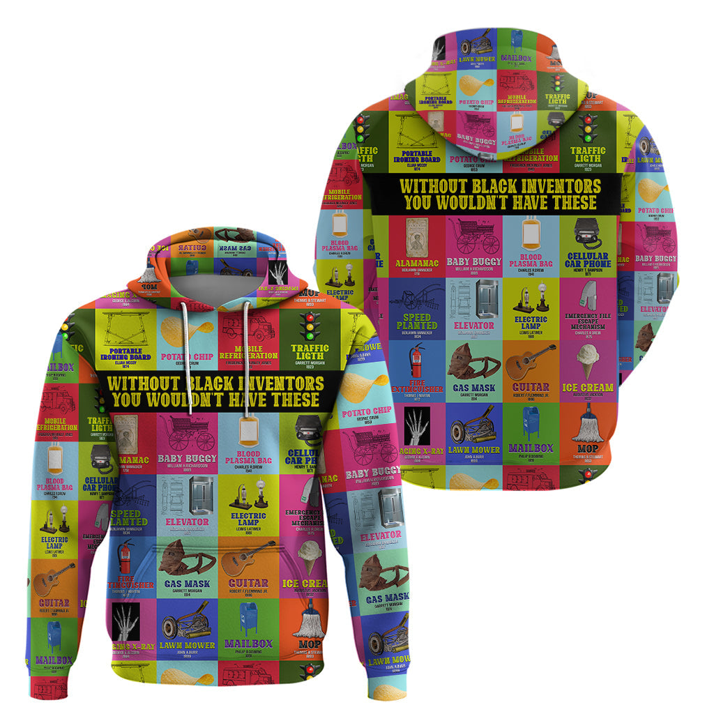 Black Inventions Hoodie African-American Inventors - Afroprintwear
