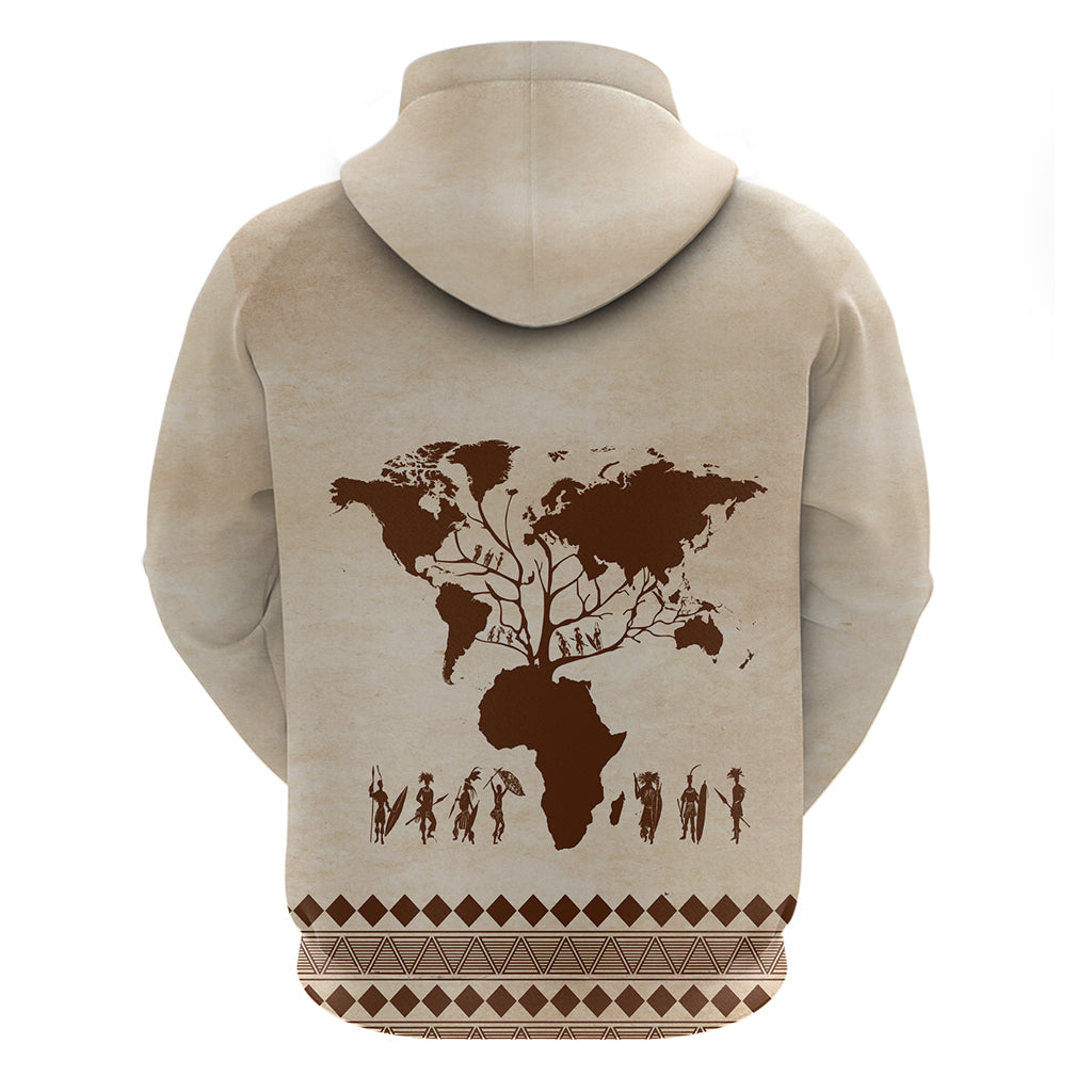 Root Africa Hoodie African Map - Afroprintwear