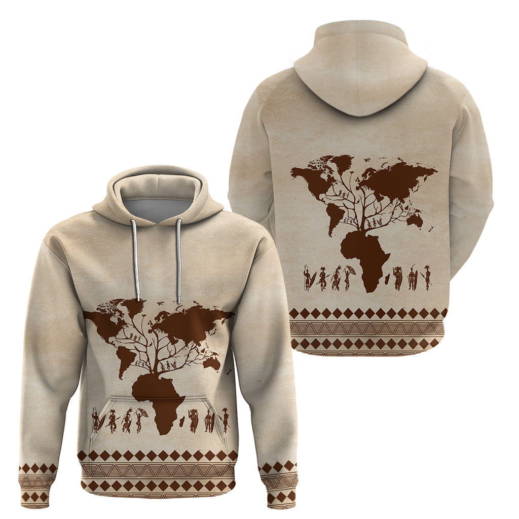 Root Africa Hoodie African Map - Afroprintwear