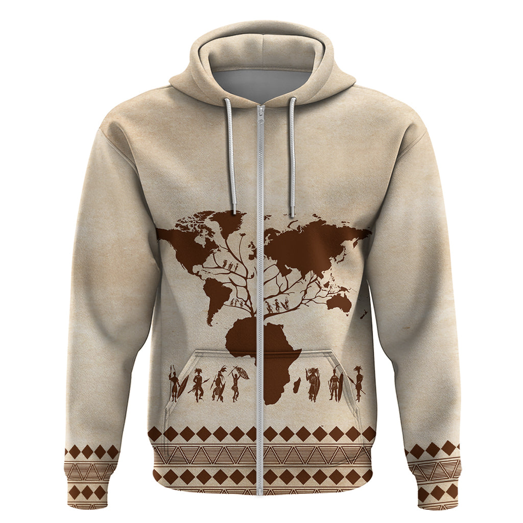 Root Africa Hoodie African Map - Afroprintwear