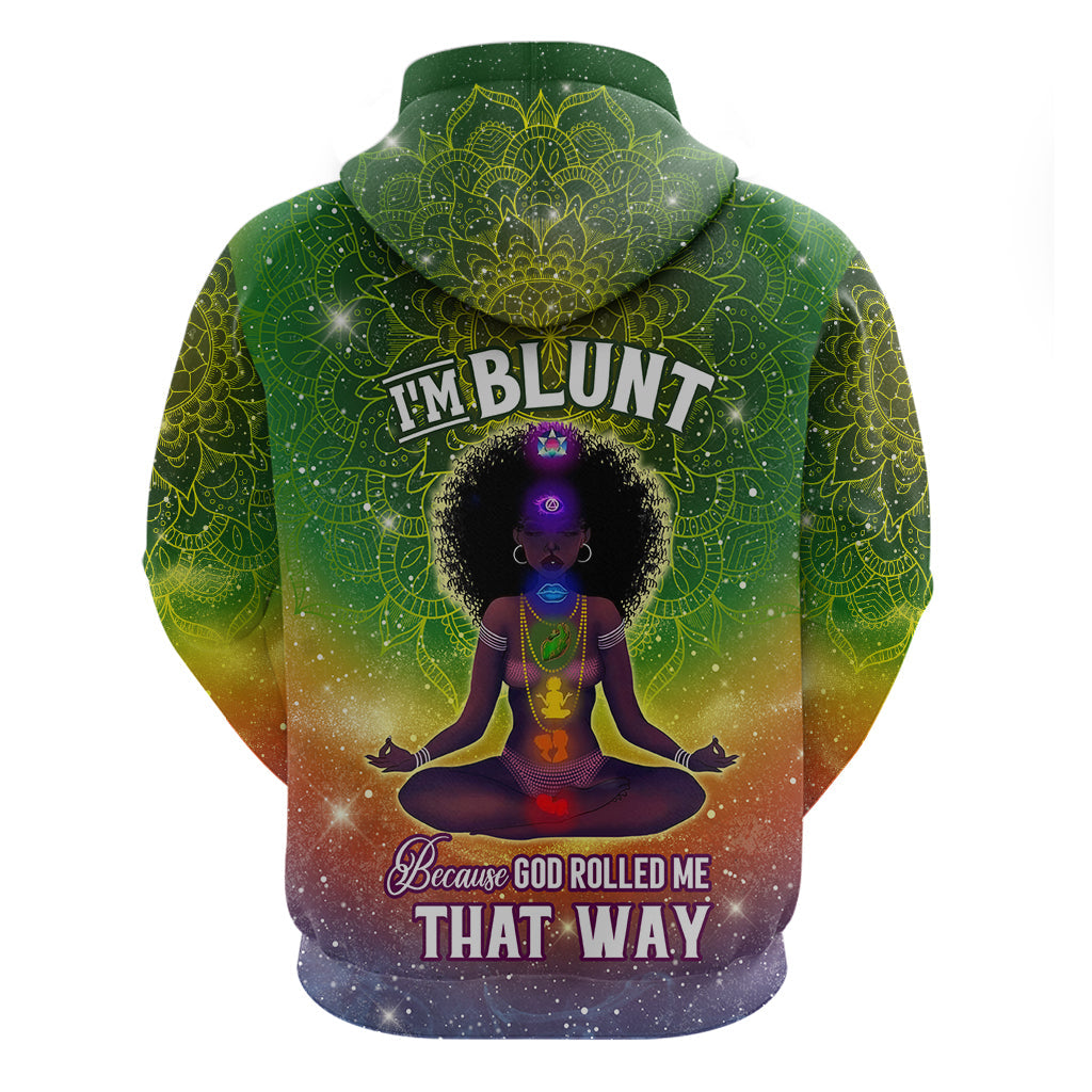 I'm Blunt African Hoodie Black Women Mandala - Afroprintwear